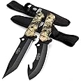 Mossy Oak 2-Piece Hunting Knives Gut Hook Set with Sheath Fixed Blade Stainless Steel Blades