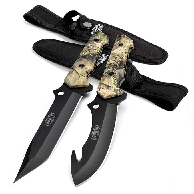 Mossy Oak Hunting Field Dressing Kit Fixed Blade Full Tang Handle