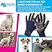 Pet Grooming Gloves - Medium Size Deshedding and Massaging Dogs Cats & Horses - Cleans and Detangles Long & Short Fur - Mess & Hassle Free - For Wet & Dry Massages - Promotes Healthy Skin & Fur