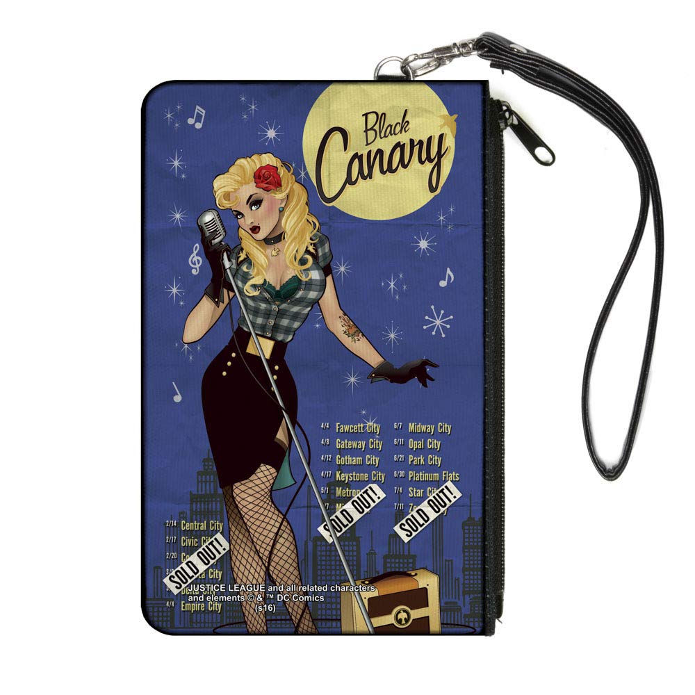 Buckle-Down Women's Buckle-down Zip Dc Bombshell Black Canary Large Wallet, Multicolor, L UK
