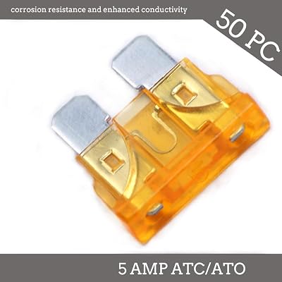 60 Pack 5 Amp ATC Fuse Replacement Blade Style Standard Size 5A Fuses
