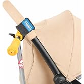 LUNELL Stroller Hooks for Bags and Kids' Scooters, Non-Slip Straps, 2 Pack | Rubber-coated steel hooks, durable nylon webbing, 22 lb capacity; adjustable fit for most stroller frames and handles