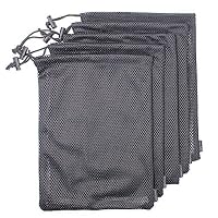 5 PCS Multi Purpose Nylon Mesh Drawstring Storage Ditty Bags for Travel & Outdoor Activity by Erlvery DaMain