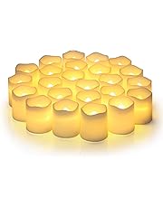 Flameless Votive Candles,Votive Flameless Candles,Flameless Votive Candles Flickering,Tea Light Candles Votive Led Candles inside Warm White also Wave Open(Pack about 24)