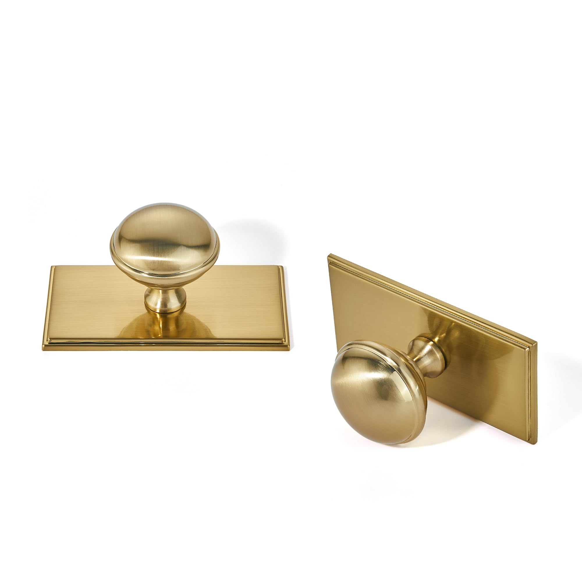 Photo 1 of SAILING 10 Pack Cabinet Knobs- Champagne Bronze Single Hole Square Base Plate Drawer Handles Cabinet Handles Kitchen Bedroom Dresser Drawer Handles