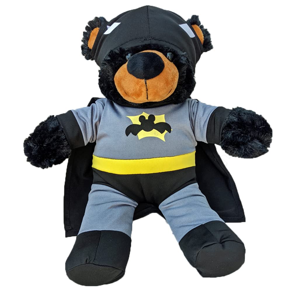 10"/25cm - Batbear Bat Bear Superhero Costume - Teddy Bear Clothes Outfit - BEAR NOT INCLUDED