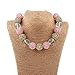 Bouren Girl Pink Golden Transparent Bead Chunky Bubble Gumball Necklace