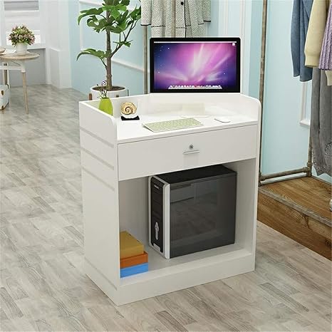 Amazon Co Jp レジカウンター 受付カウンター 引き出し美容院の受付カウンターレセプションデスクと小さなお店レトロレジスタンド インテリア おしゃれ 業務用 Color White Size 80x40x92cm 文房具 オフィス用品