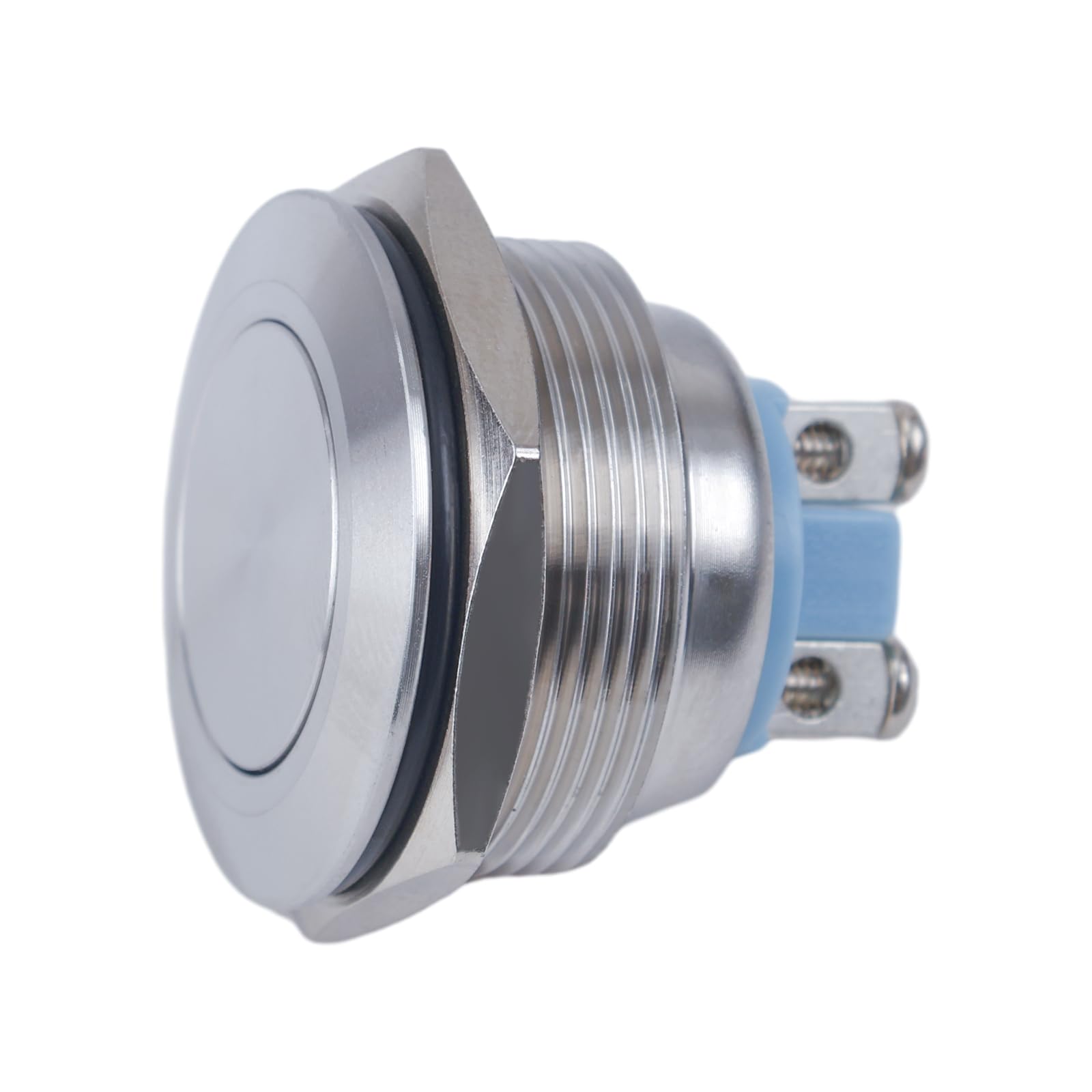 Larcele Push Button Switch 25mm Waterproof Momentary Metal DIY Switch,1 Piece JSANKG-14 (Screw Terminal)