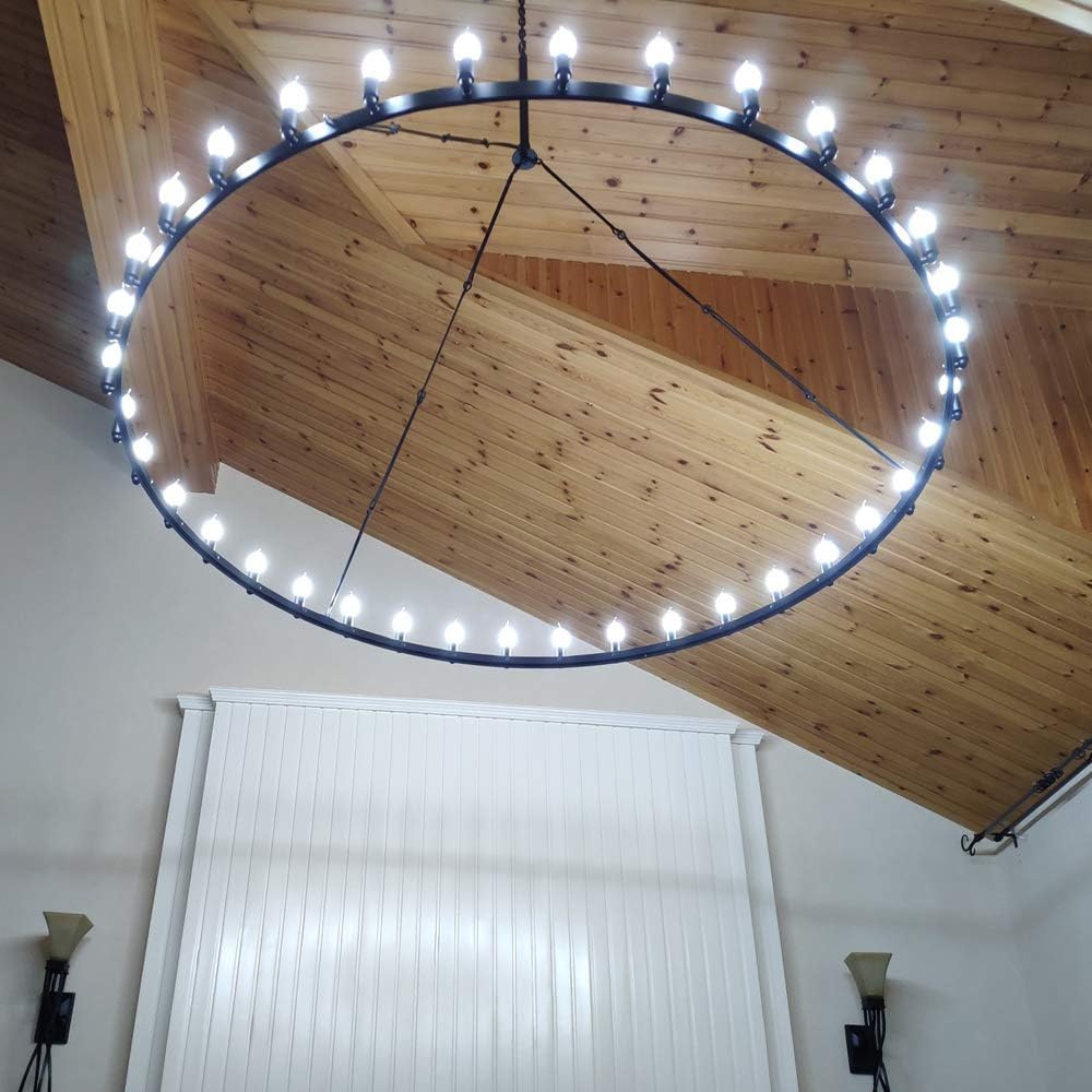 ZFQ E14 LED Filament Bulbs, 4W LED Candelabra Light Bulbs for Chandelier Equivalent to 40 Watt Halogen, Frosted Glass - Image 5