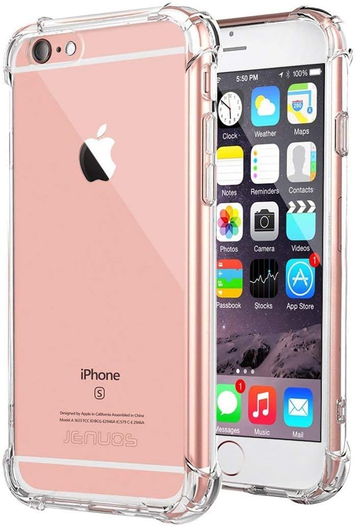 iPhone 6 Case, iPhone 6s Case, Jenuos Clear Soft TPU Shockproof Bumper Phone Case Cover for Apple iPhone 6 / 6s (6G-TPU-CL)