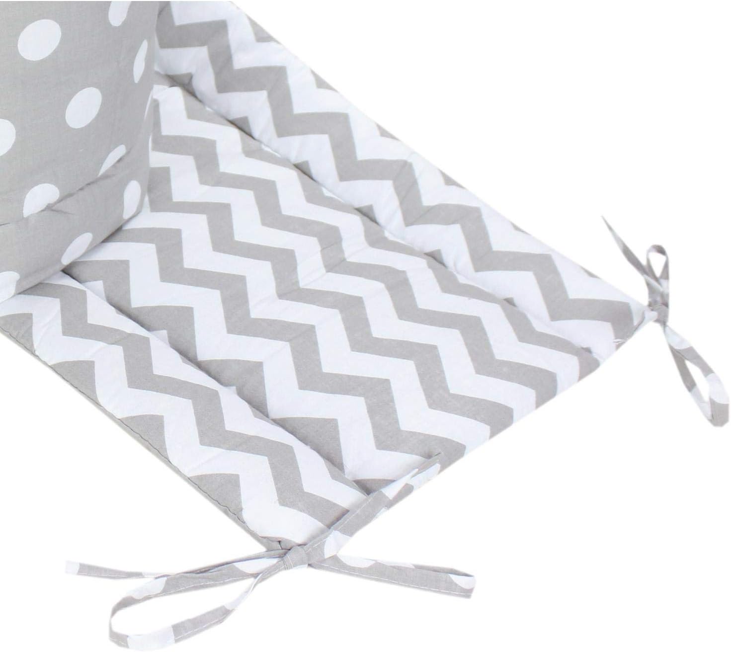Accessori TupTam Paracolpi Imbottito per Lettino Lungo per Bambini Lettino  120x60 cm Stelle Bianco/Punti Menta 360x30 cm urban-earth.co.uk