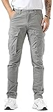 Plaid&Plain Men's and Women's Iron Grey Cargo Pants