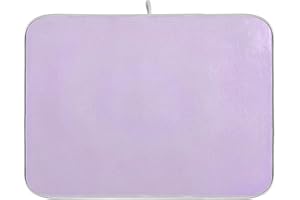 Kigai Lavender Purple Solid Color Dish Drying Mat for Kitchen Counter Super Absorbent Dishes Drainer Mat Sink Pad Coffee Bar 