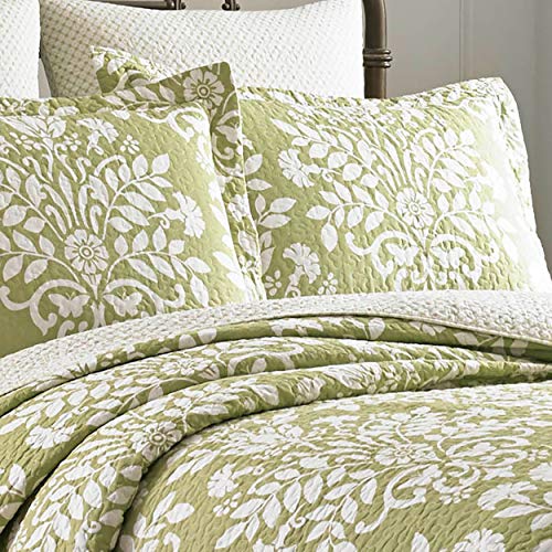 Laura Ashley Rowland Collection Quilt Set100 Cotton, Reversible, All