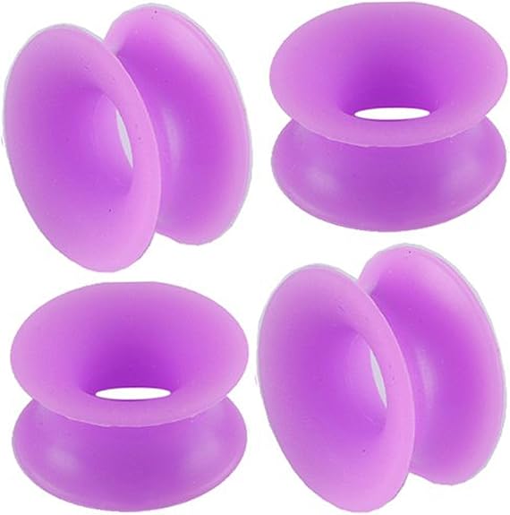 Amazon Bodyjewellery 9 16 Gauge 14mm Purple Double Flare Tunnels Ear Plugs SI04 Wholesale 