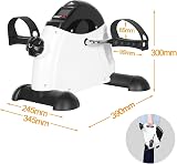 Uten Mini Exercise Bike Pedal Exerciser Resistance Cycle White view 5