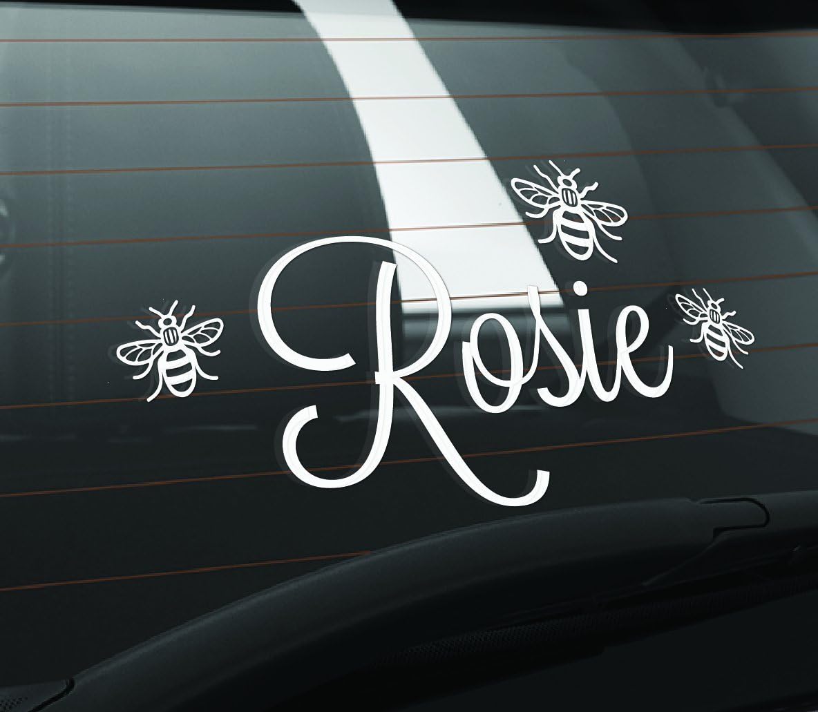 Personalised Manchester Bee Car Sticker with name or quote
