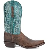 Dingo Mens Rio Lobo Embroidered Snip Toe Casual Boots Mid Calf - Blue, Brown