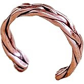 Braided Copper Ear Cuff for Non-Pierced Ears | Braid Design, Minimalist, Hypoallergenic, Cartilage Earrings, Boho Tribal Jewelry for Women and Men