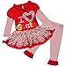 YiZYiF Baby Girl's Christmas Theme Top Tutu Dress with Leggings Clothes Set