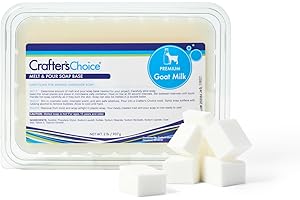 Crafter's Choice Premium Glycerin Melt and Pour Soap Base for Soap Making and DIY Crafting Projects, 2LB Block (Goat Milk)