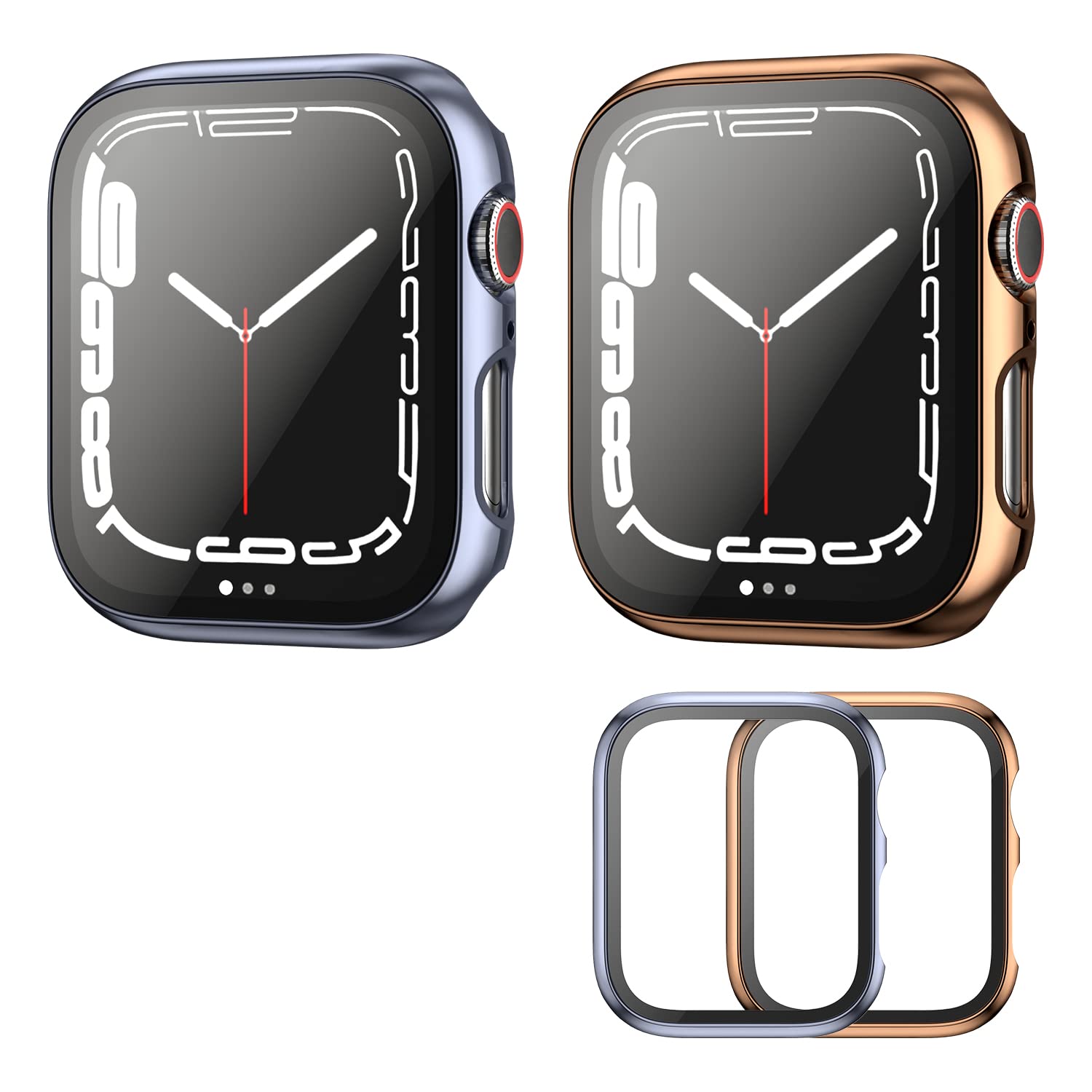 Haojavo Apple Watch 7 Case Only for Apple Watch Series 7 Apple Watch 7 Protective Case 2 in 1 Hard PC Protection and Slim HD Tempered Glass AllRound Screen Protector Apple Watch 7 Case