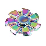 Walwh Wind Wheel Colorful Zinc Alloy Hand Spinner Fidget Finger Toy Anxiety Stress Reducer