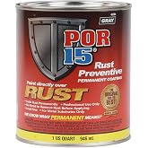 POR-15 Rust Preventive Coating &mdash; Non-Porous Protective Barrier, 32 fl oz, Gray