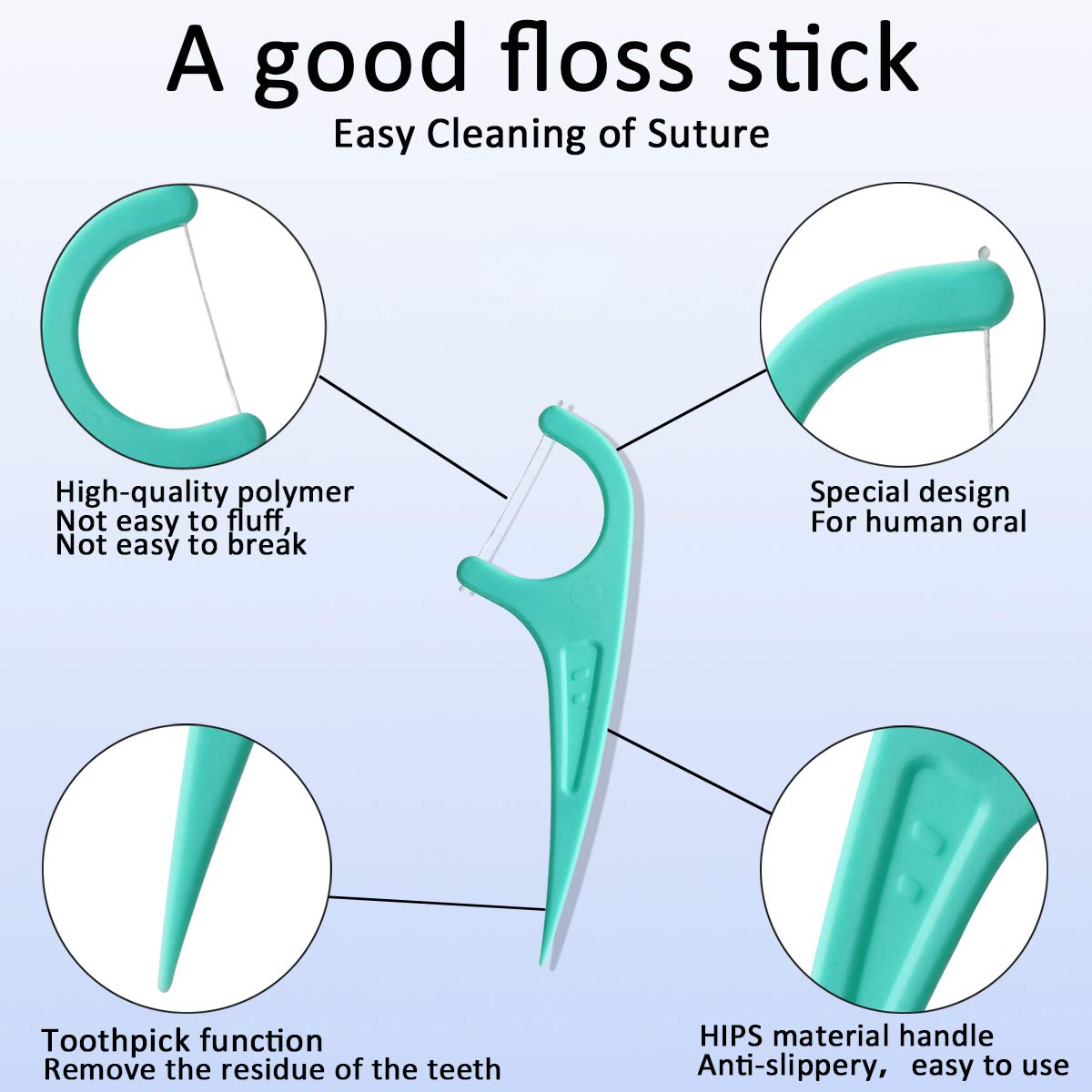 FAMILIFE Floss Picks Mint Dental Floss Picks with 4 Travel Handy Cases 240 Count Flossers: Beauty