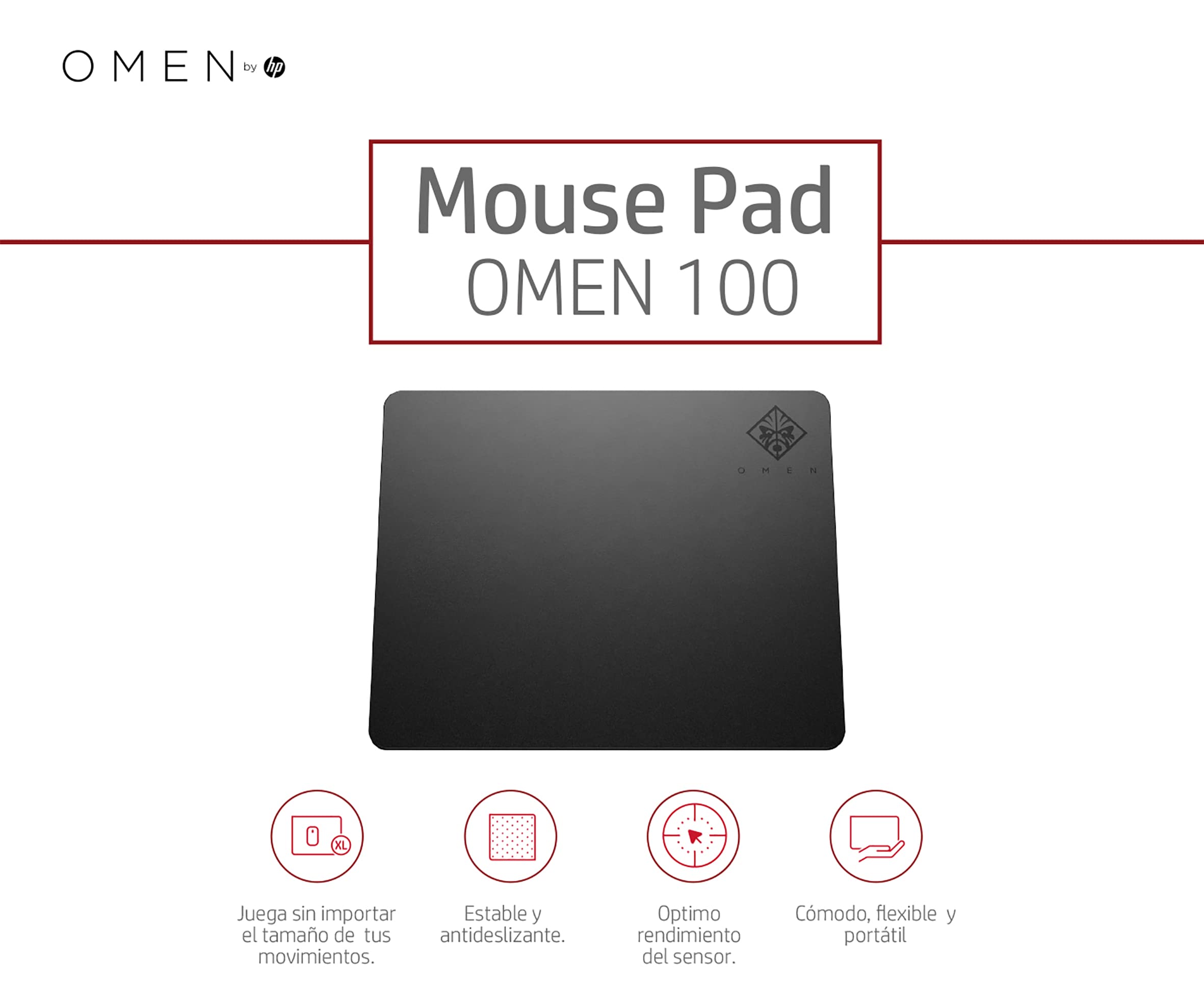 OMEN by HP Square Gaming Mouse Pad 100 (Black)