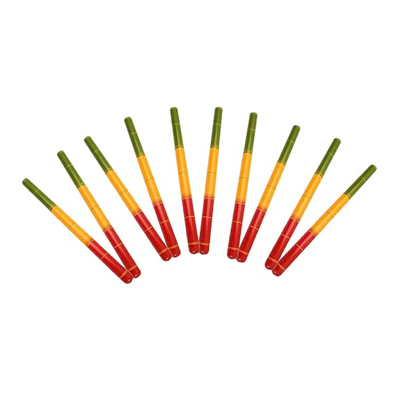 Kaku Fancy Dresses Wooden Dandiya for Navratri Garba Dance - Multicolour, 15 Inch