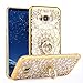 CXCase Galaxy S8 Plus Case, Chrysalis Series - Ultra Slim Luxury Bling Rhinestone Case Cover With 360 Rotating Ring Grip/Stand Holder/Kickstand For Samsung Galaxy S8 Plus (SM-G9550) - Gold