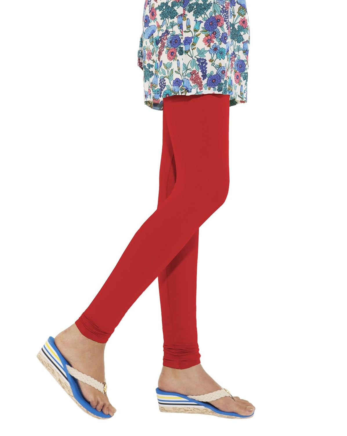 go colors womens' dk red churidar