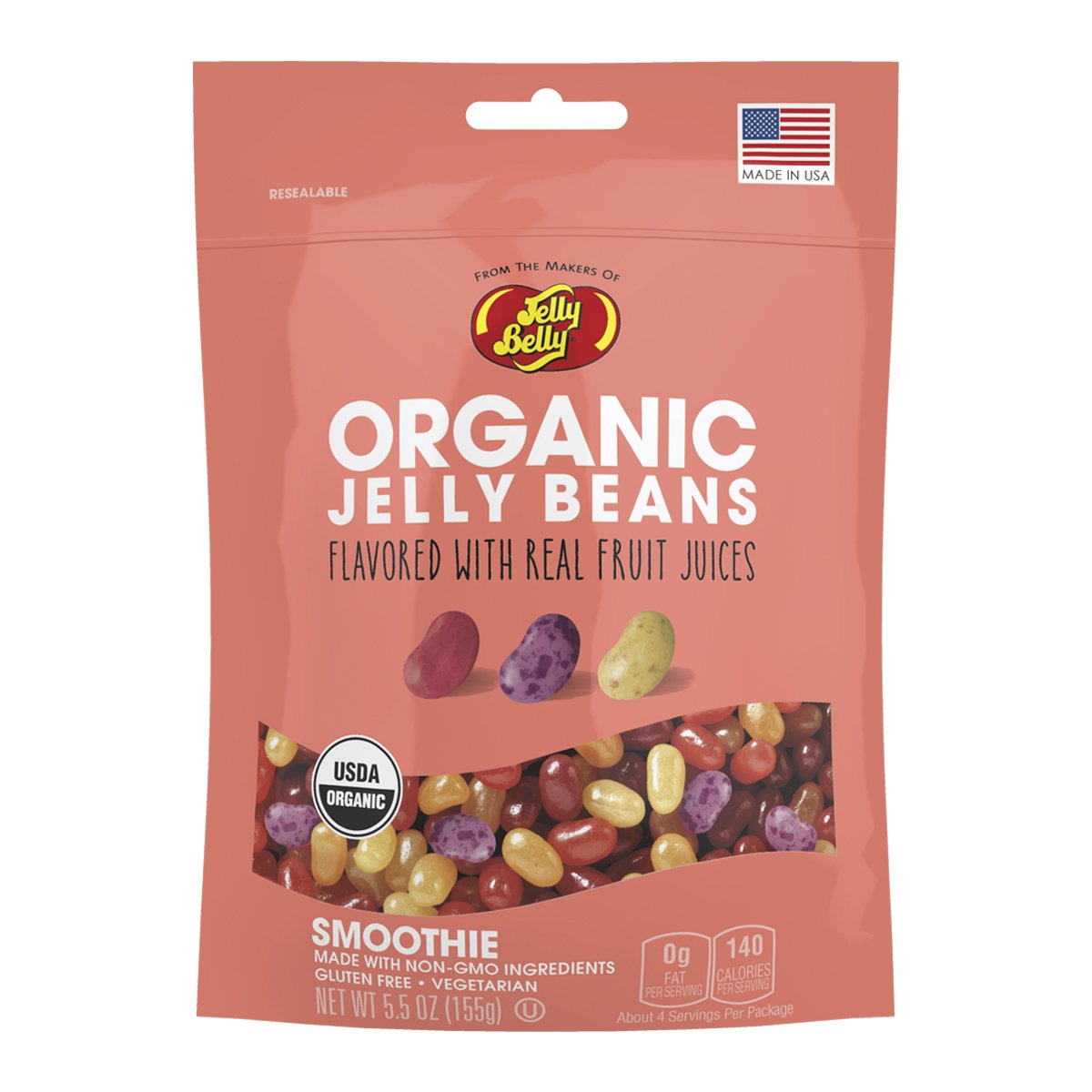 Jelly Belly Organic Jelly Beans, 10 Fruit Flavors, 5.5oz
