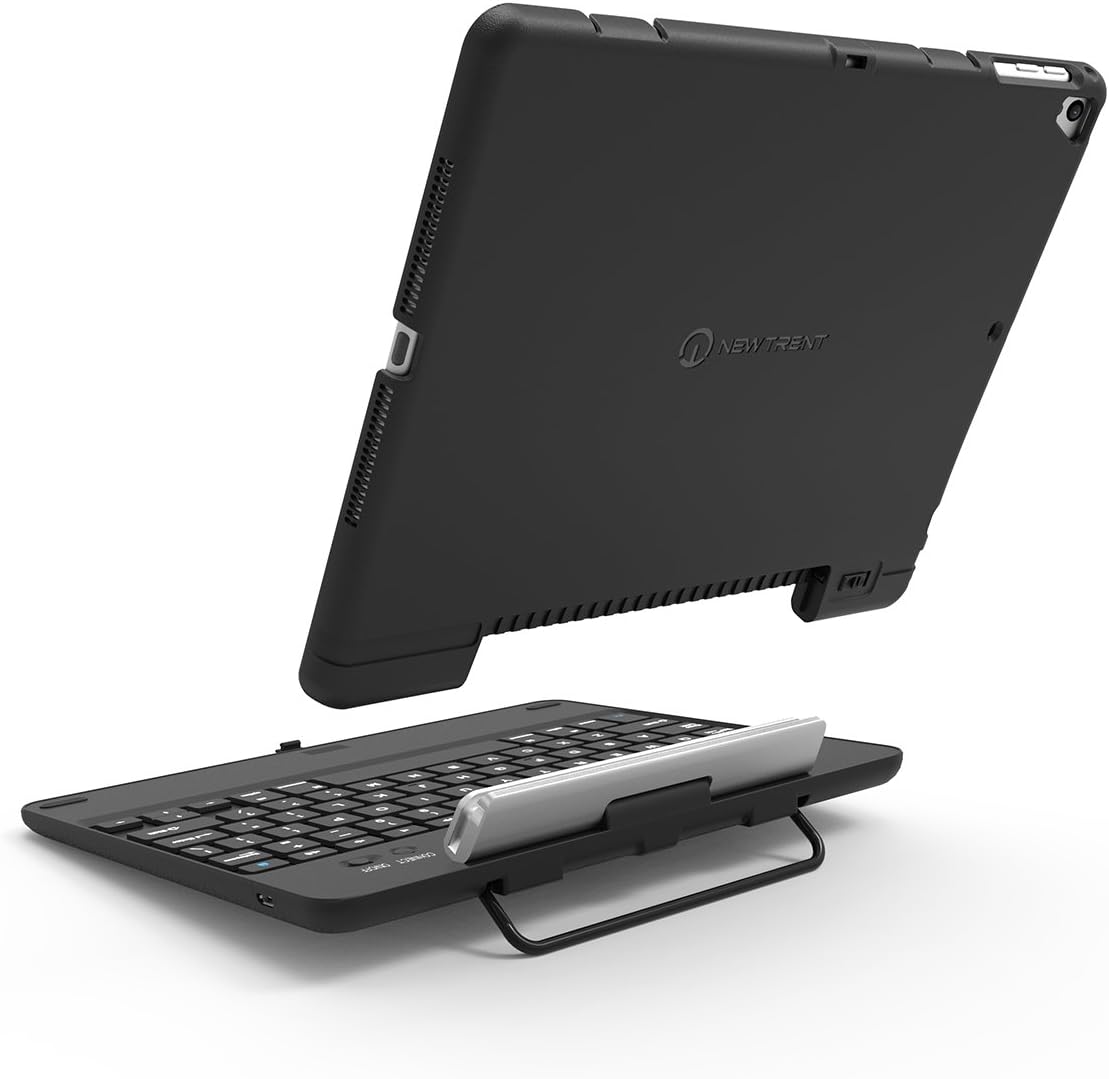 NEW TRENT iPad Keyboard Case 9.7 with Detachable Wireless Bluetooth Smart Keyboard for 6th Gen (2018), iPad 5th Gen (2017), iPad Pro 9.7, iPad Air & Air 2