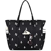 Octsky Large Beach Bags for Women - Waterproof Sandproof Beach Tote with Dual Zipper and Wet Pocket - 3 Outside Pockets