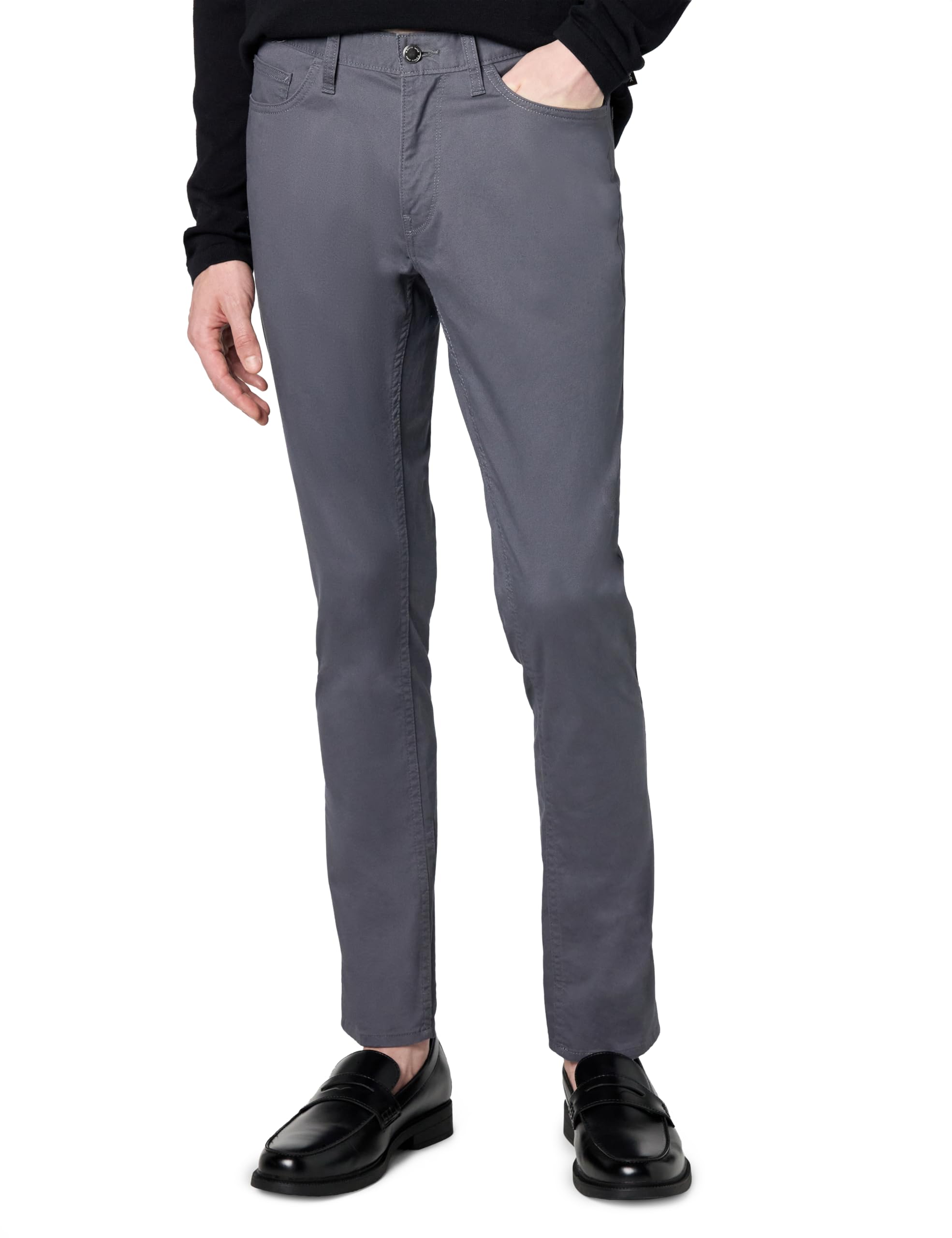 Michael Kors Men’s Parker 5 Pocket Stretch Pant, Smoke, 36/30