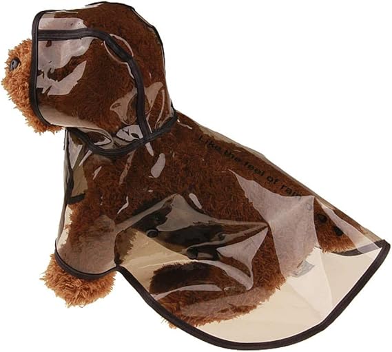 Smniao Haustier Regenmantel mit Kapuze Wasserdichter Durchsichtiger