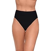 Sports Illustrated Womens Wide Band High Leg High Waist Bikini Bottom