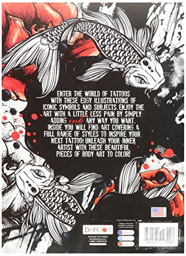 Bendon 40759 Tattoos Advanced Coloring Book - //coolthings.us