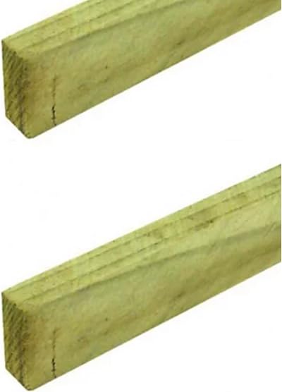2x 1.2m Tanalised Timber Batten Lengths 25x50mm Treated Wood Garden DIY