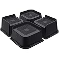 ANNKUT Bed Risers 3 Inch Heavy Duty, Furniture Risers for Bed Desk Table Sofa Couch,Oversized Bed Lifts Risers,Support up to 5000 Lbs(4 Pack Black)