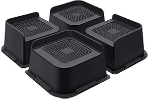 ANNKUT Bed Risers 3 Inch Heavy Duty, Furniture Risers for Bed Desk Table Sofa Couch,Oversized Bed Lifts Risers,Support up to 5000 Lbs(4 Pack Black)