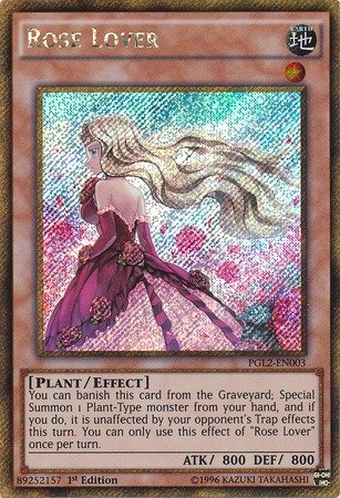 Yu-Gi-Oh! - Rose Lover (PGL2-EN003) - Premium Gold: Return of the Bling - 1st Edition - Gold Secret Rare