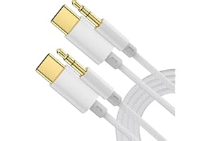 MAXAUX USB C to 3.5mm Audio Cable [2 Pack,4FT], Aux to USB C Headphone Jack Adapter, Hi-Fi DAC Dongle Aux Cord Compatible with iPhone 17/16/15 Pro Max,Samsung S25/S24/S23,iPad Pro, Pixel, Car Stereo