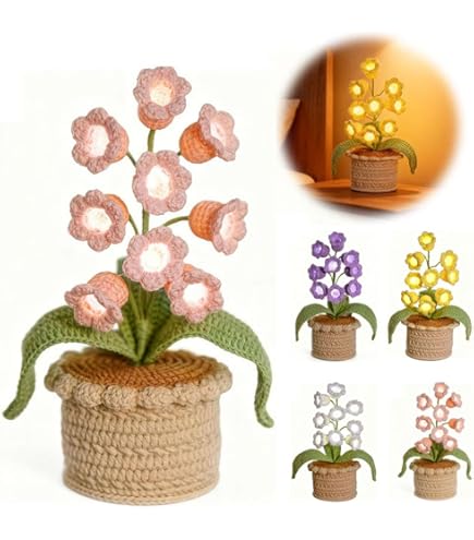 Forvermand Lily of The Valley Lamp, Crochet Artificial Flower with