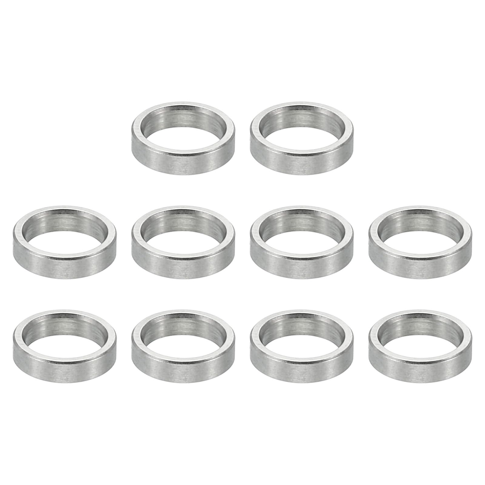 PATIKIL M6 Stainless Steel Spacers, 10 Pcs Metal Spacer Stainless Steel 6.1mm ID x 8mm OD x 2mm L Stainless Steel Spacer Screw Standoff Round for 1/4" or M6 Screw Bolts