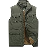 Vcansion Men's Outdoor Casual Stand Collar Padded Vest Coat