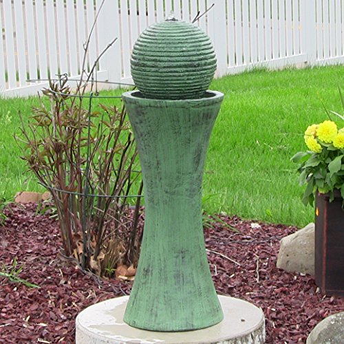 Sunnydaze Desert Spring Solar Power Outdoor Water Fountain, 30 Inch Tall